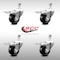 Service Caster 3 Inch SS Phenolic Swivel 10mm Threaded Stem Caster Set Total Lock Brake SCC SCC-SSTSTTL20S314-PHS-M1015-4 - alternate 2